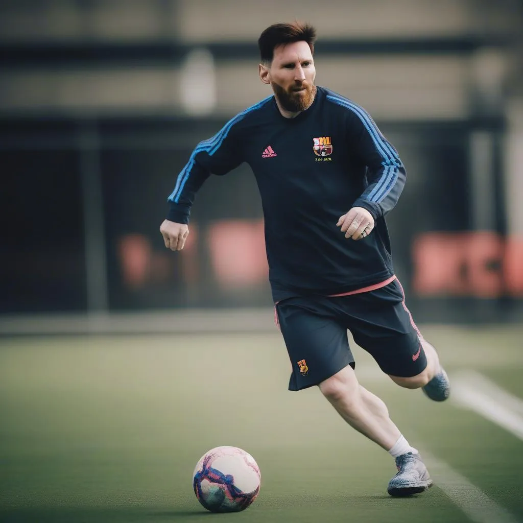 Lionel Messi training