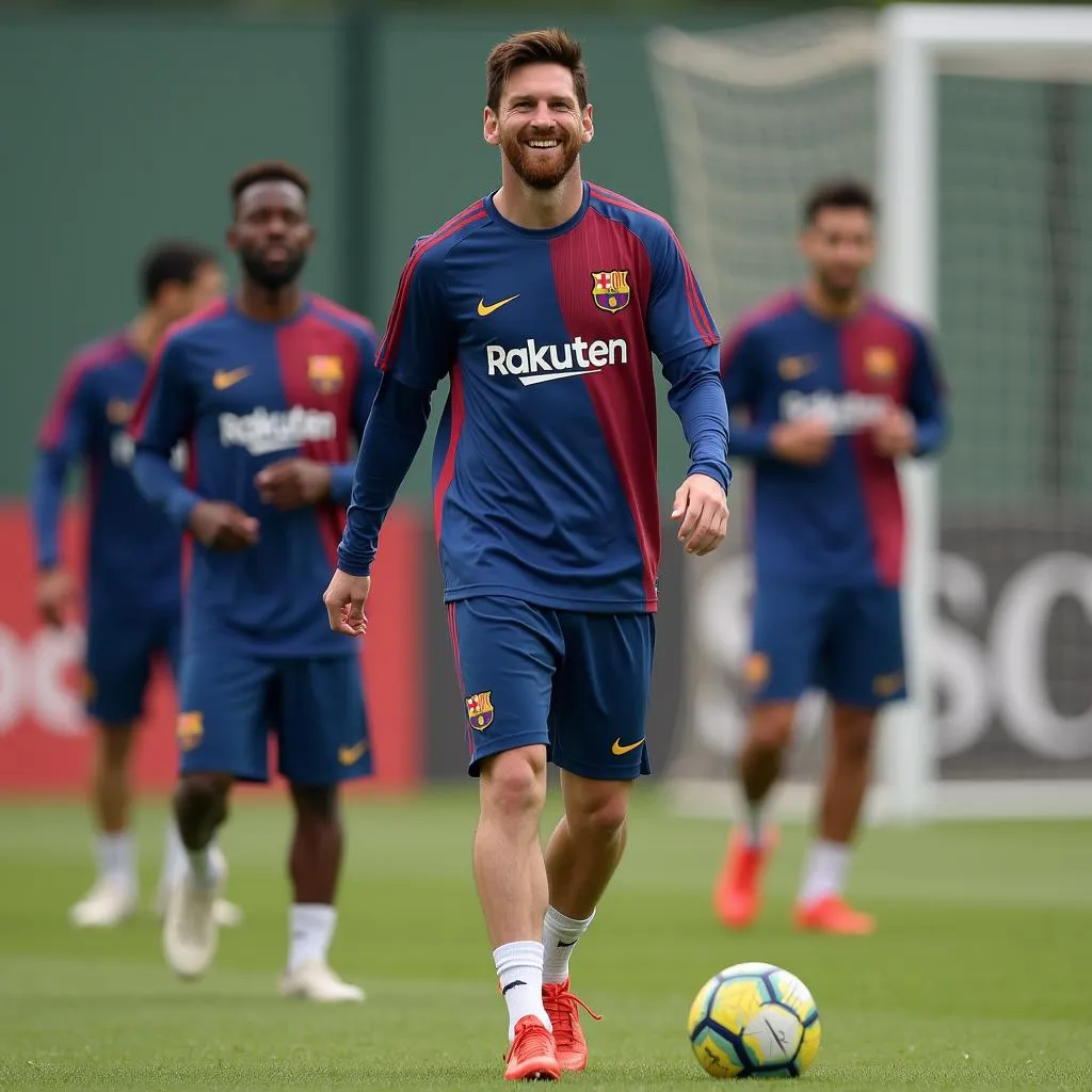 Messi tập luyện trở lại