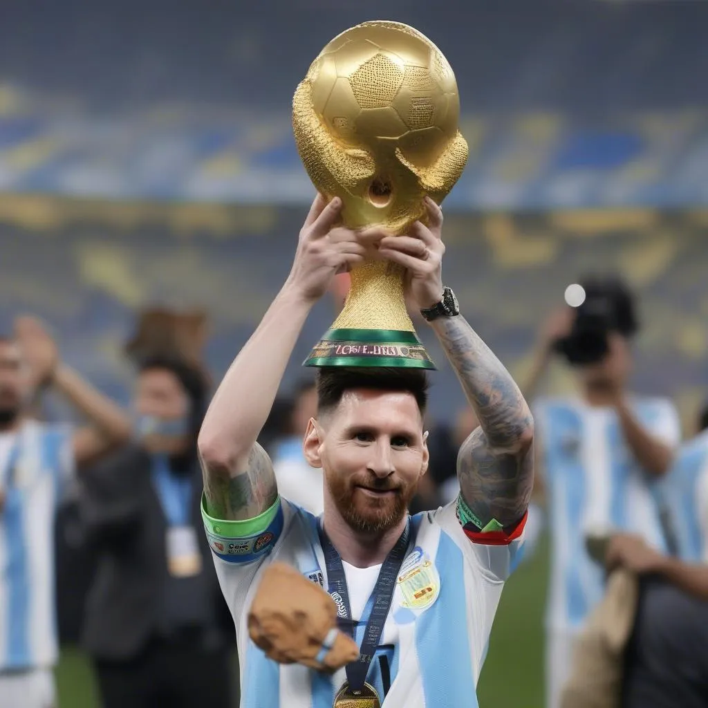 Lionel Messi nâng cao cúp vô địch Copa America 2021 sau khi Argentina đánh bại Brazil, một khoảnh khắc lịch sử, là minh chứng cho thiên mệnh của &quot;El Pulga&quot;.