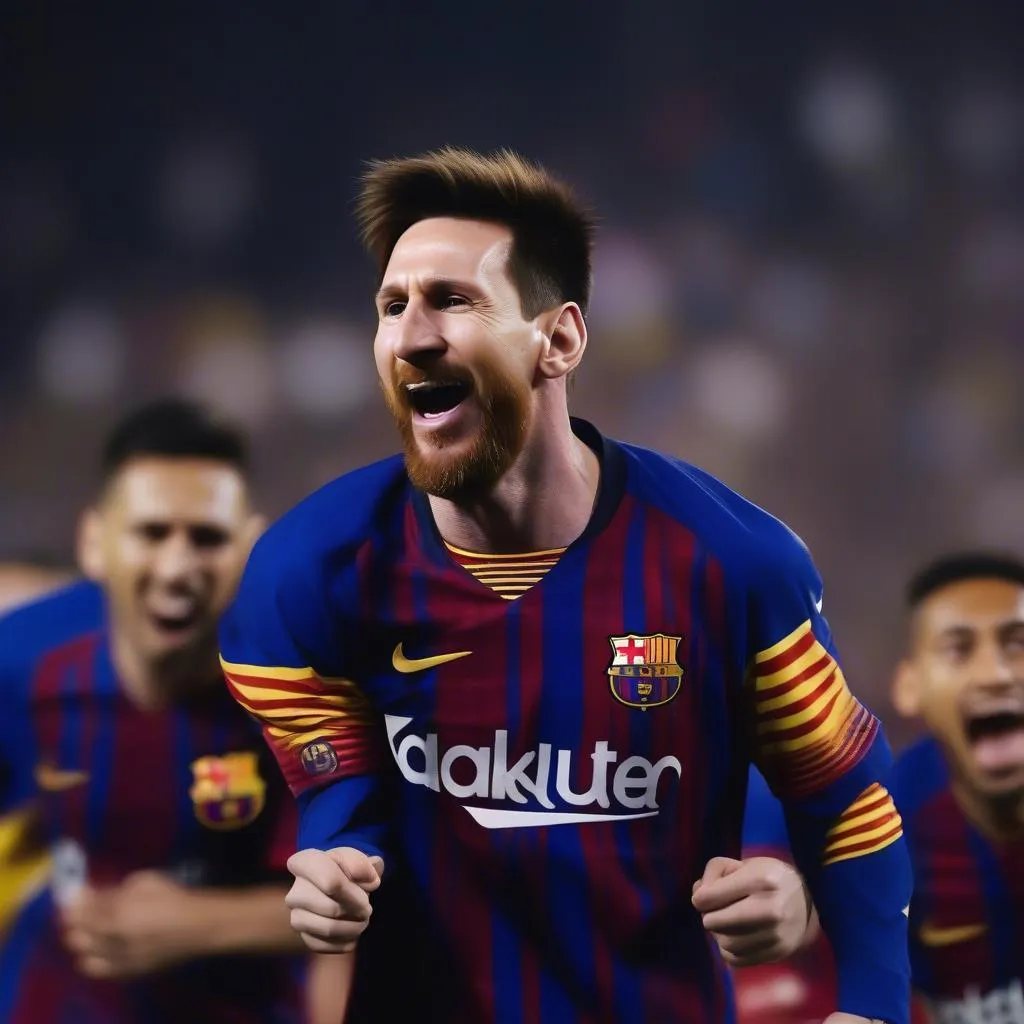 Lionel Messi ghi bàn bằng cú sút phạt trực tiếp đẹp mắt trong trận đấu tối qua