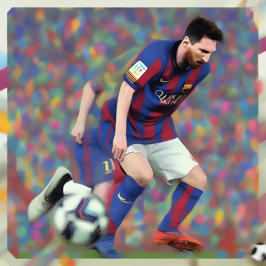 Lionel Messi, cầu thủ bóng đá xuất sắc, trong trận đấu đầy thử thách