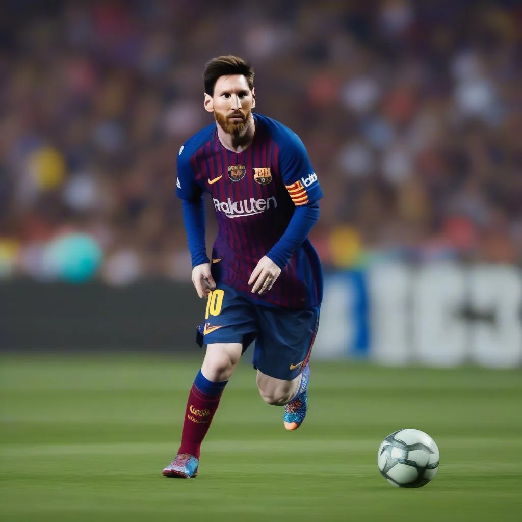 Hình ảnh Lionel Messi thi đấu cho Barcelona