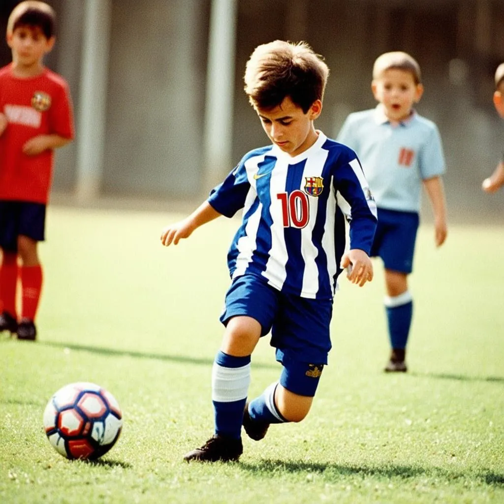 Messi tuổi nhỏ