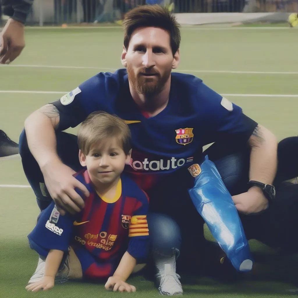 Messi treo giầy đá bóng vì con trai