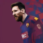 Lionel Messi wearing the Barcelona jersey