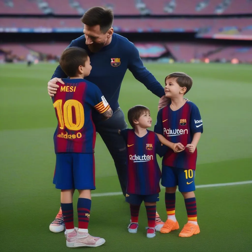 Messi Và Các Con Trai: Thiago, Mateo, Ciro