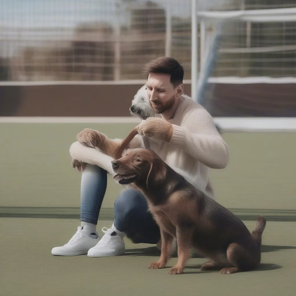 messi and dog