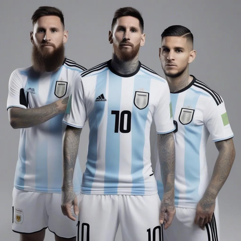 Messi và Icardi trong màu áo đội tuyển Argentina