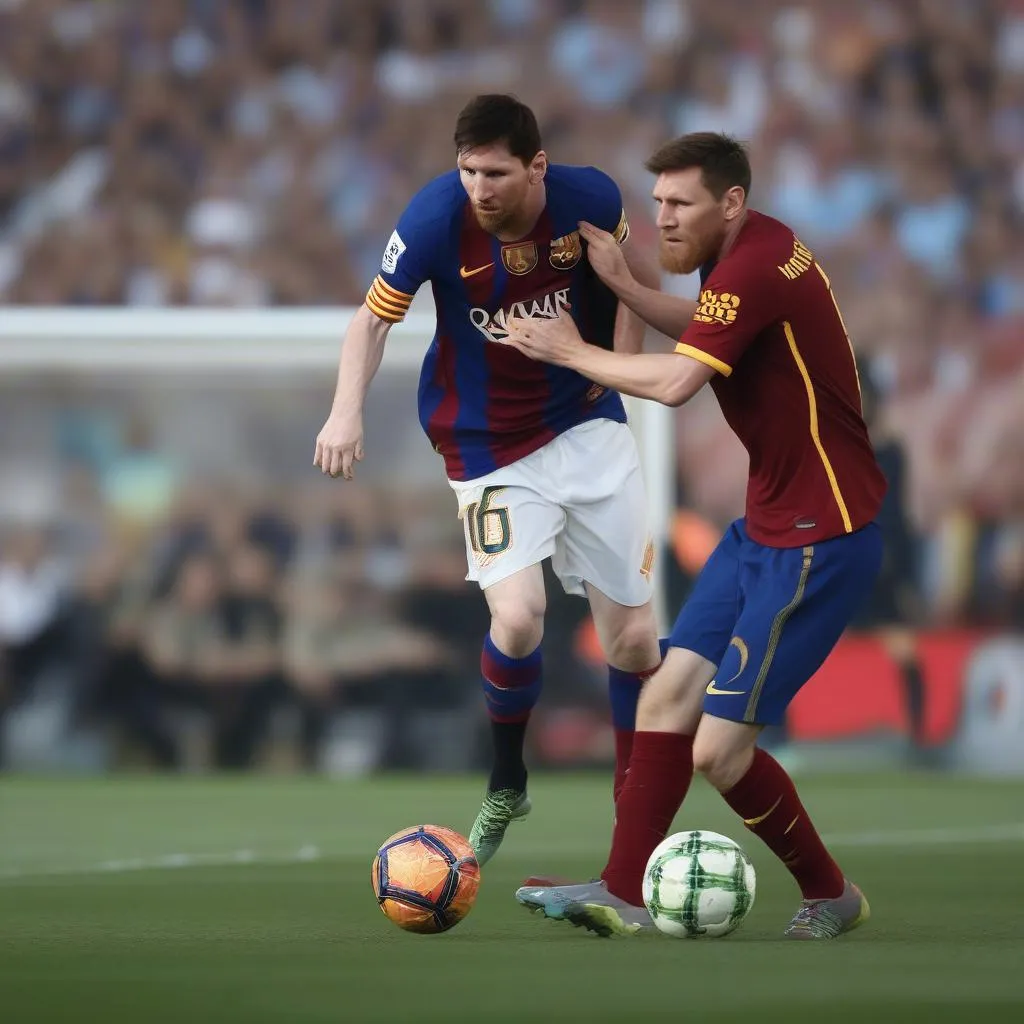 Messi và Milner đối đầu