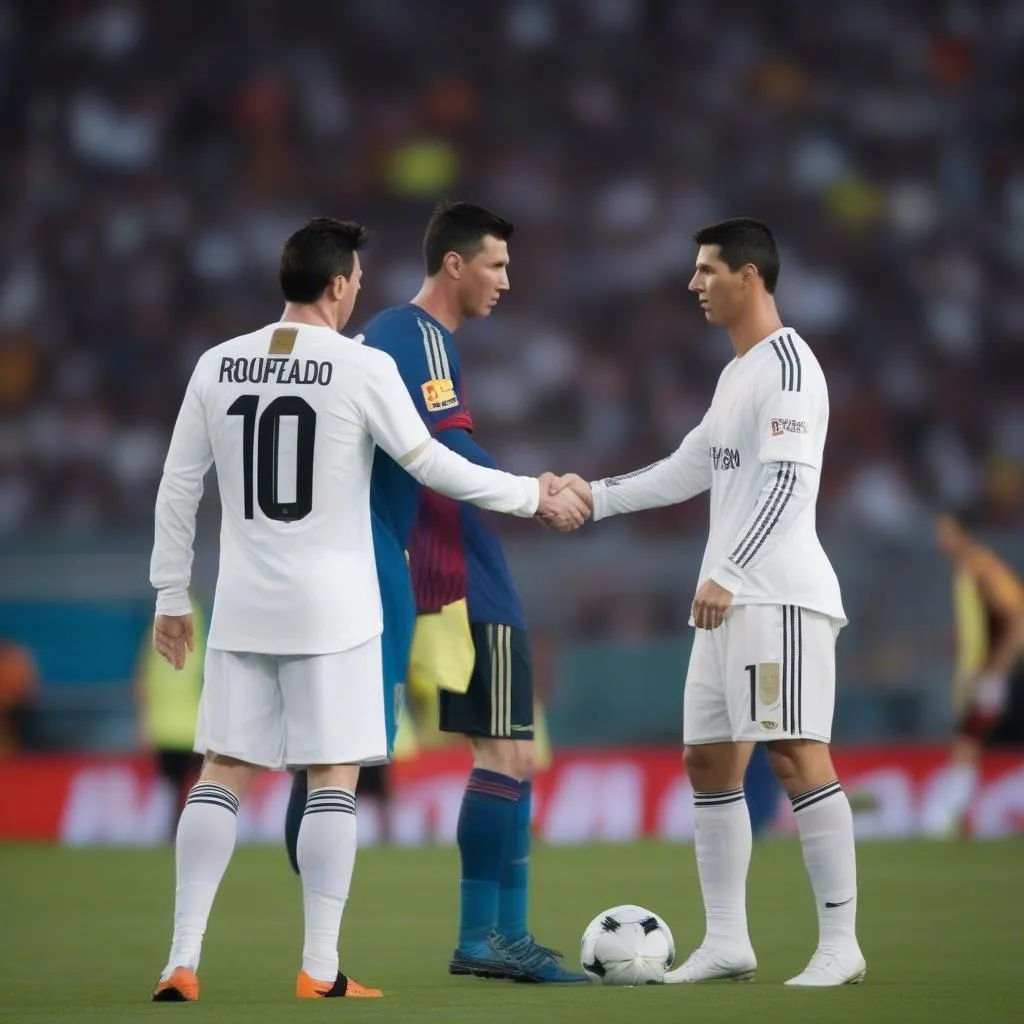 Messi và Ronaldo bắt tay