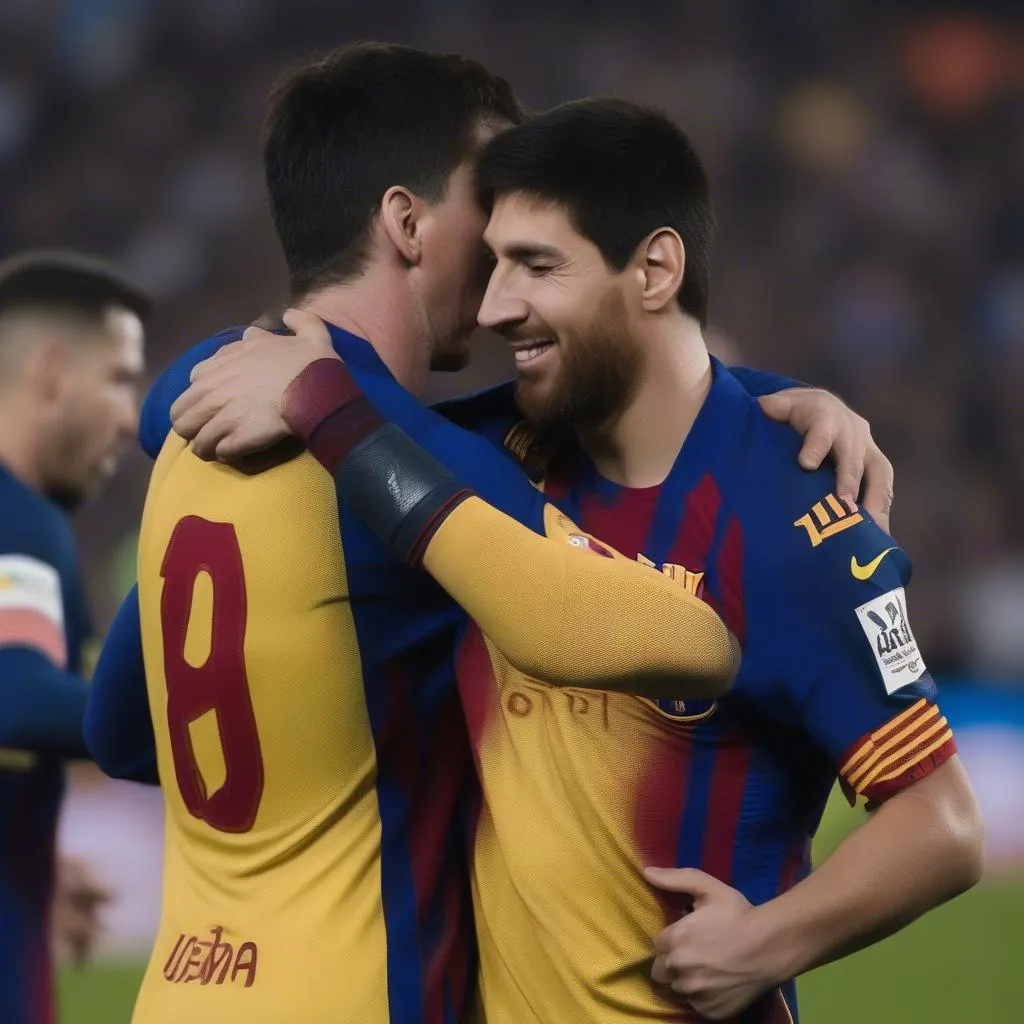 Messi và Suarez: Những cái ôm thắm thiết