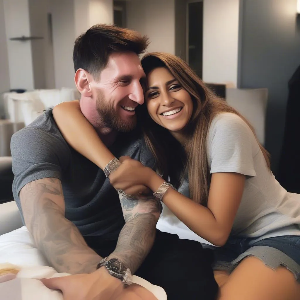 Lionel Messi và Antonela Roccuzzo dành thời gian bên nhau. 