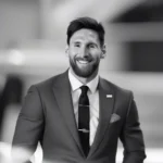 Lionel Messi trong một chiếc vest lịch lãm