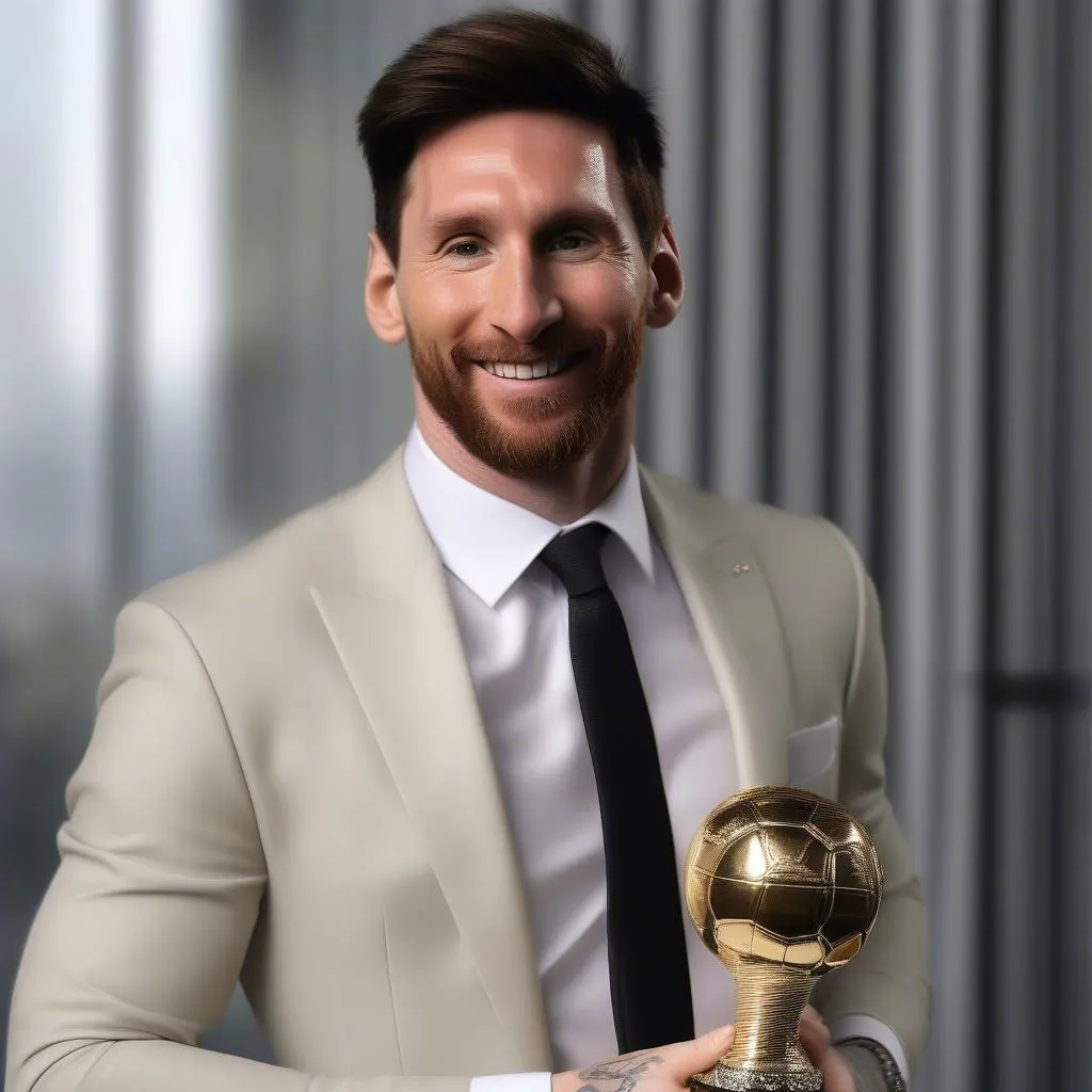 Lionel Messi trong một chiếc vest lịch lãm tại một sự kiện