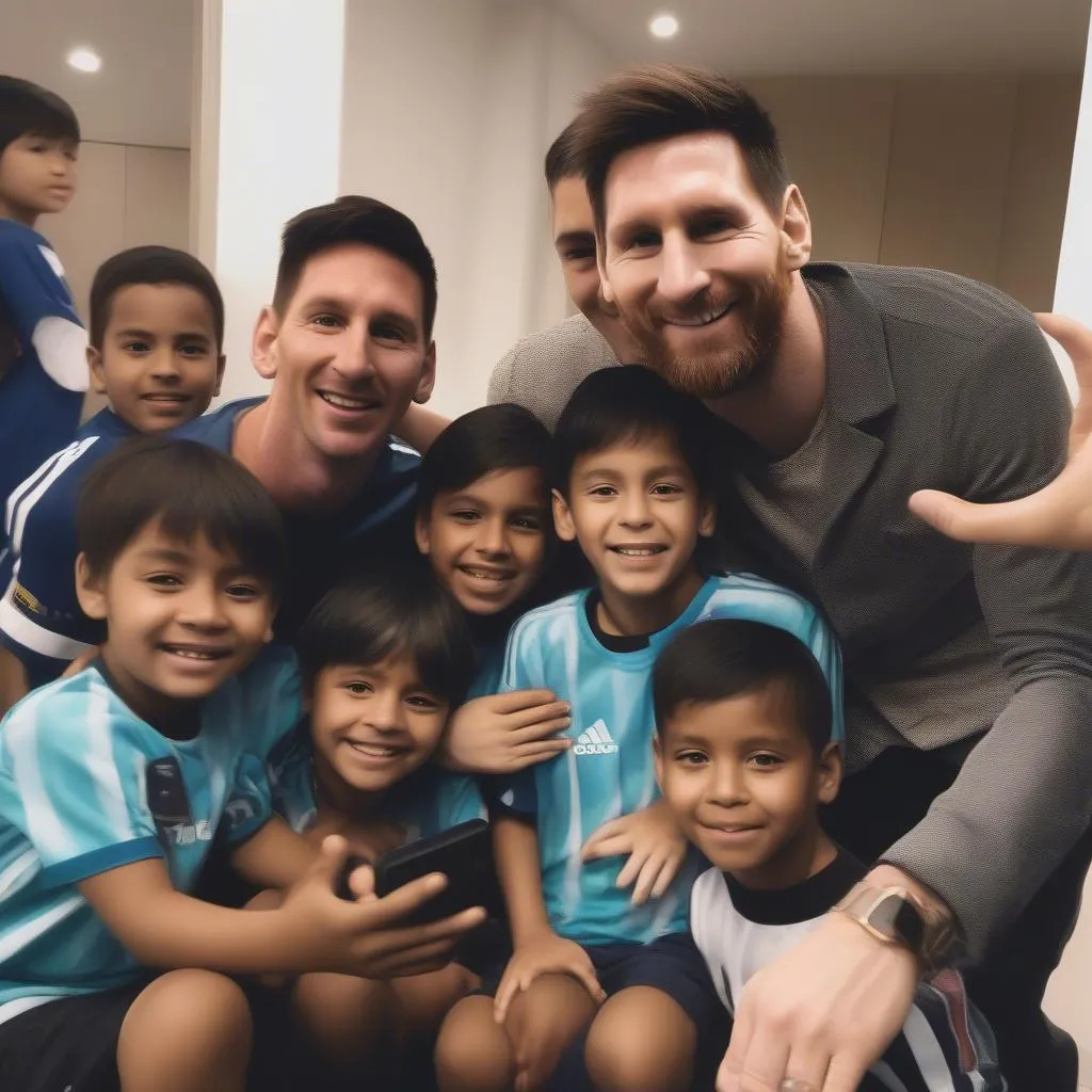 Messi với trẻ em