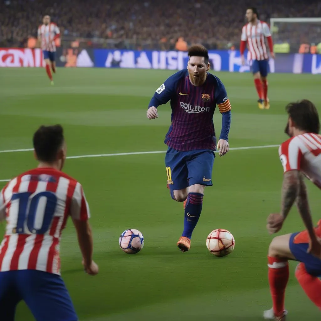 Messi vs Atletico Madrid La Liga 2017: Lionel Messi scores against Atletico Madrid