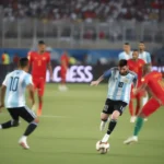 Lionel Messi ghi bàn mở tỷ số trong trận đấu giao hữu Argentina vs Maroc 3/6/2019