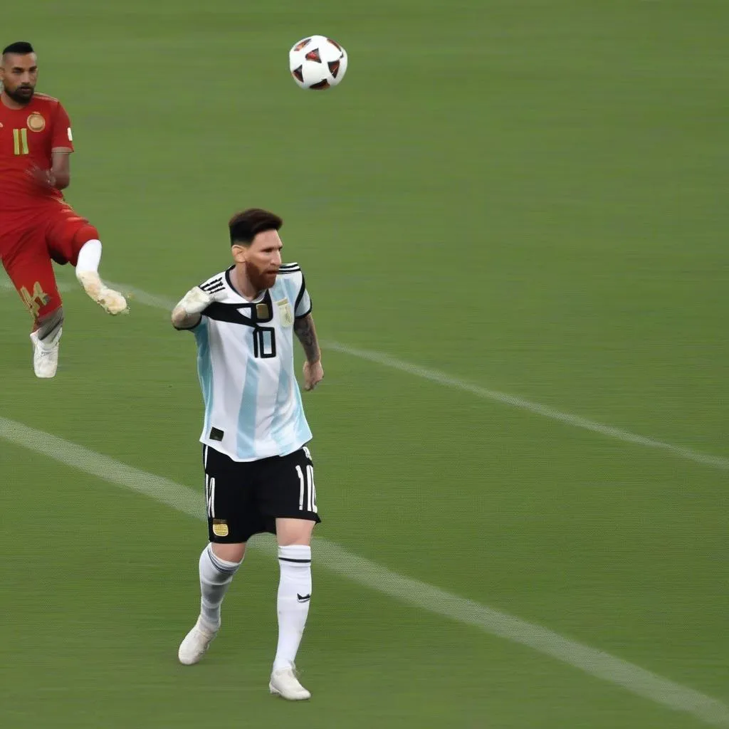 Messi ghi bàn thứ hai bằng cú sút phạt đẹp mắt