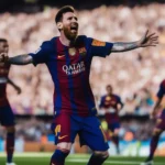 Lionel Messi scoring against Real Madrid in El Clasico