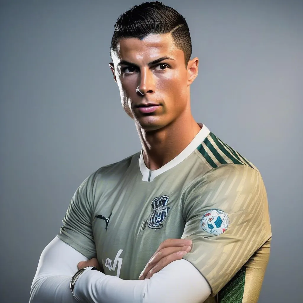 Hình ảnh Cristiano Ronaldo trong màu áo Real Madrid