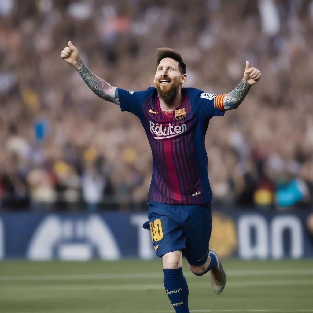 Lionel Messi ghi bàn trong trận đấu La Liga, kỷ lục 474 bàn thắng