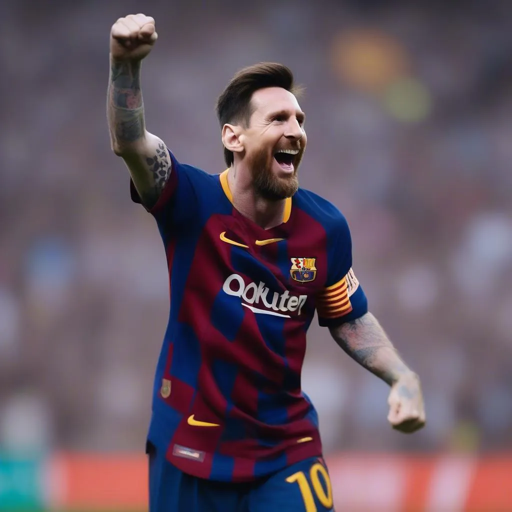 Hình nền Messi 2019 4K - Messi ăn mừng bàn thắng