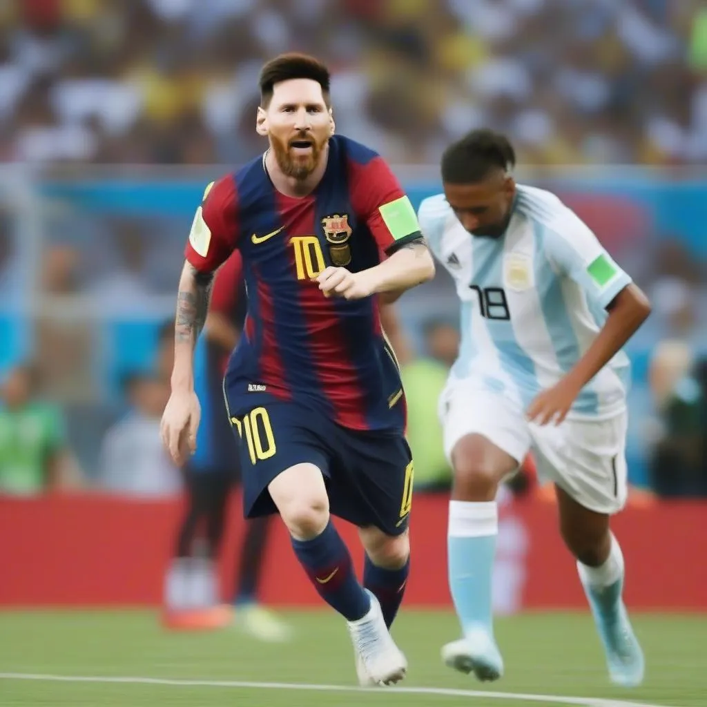 Lionel Messi thi đấu tại World Cup 2018