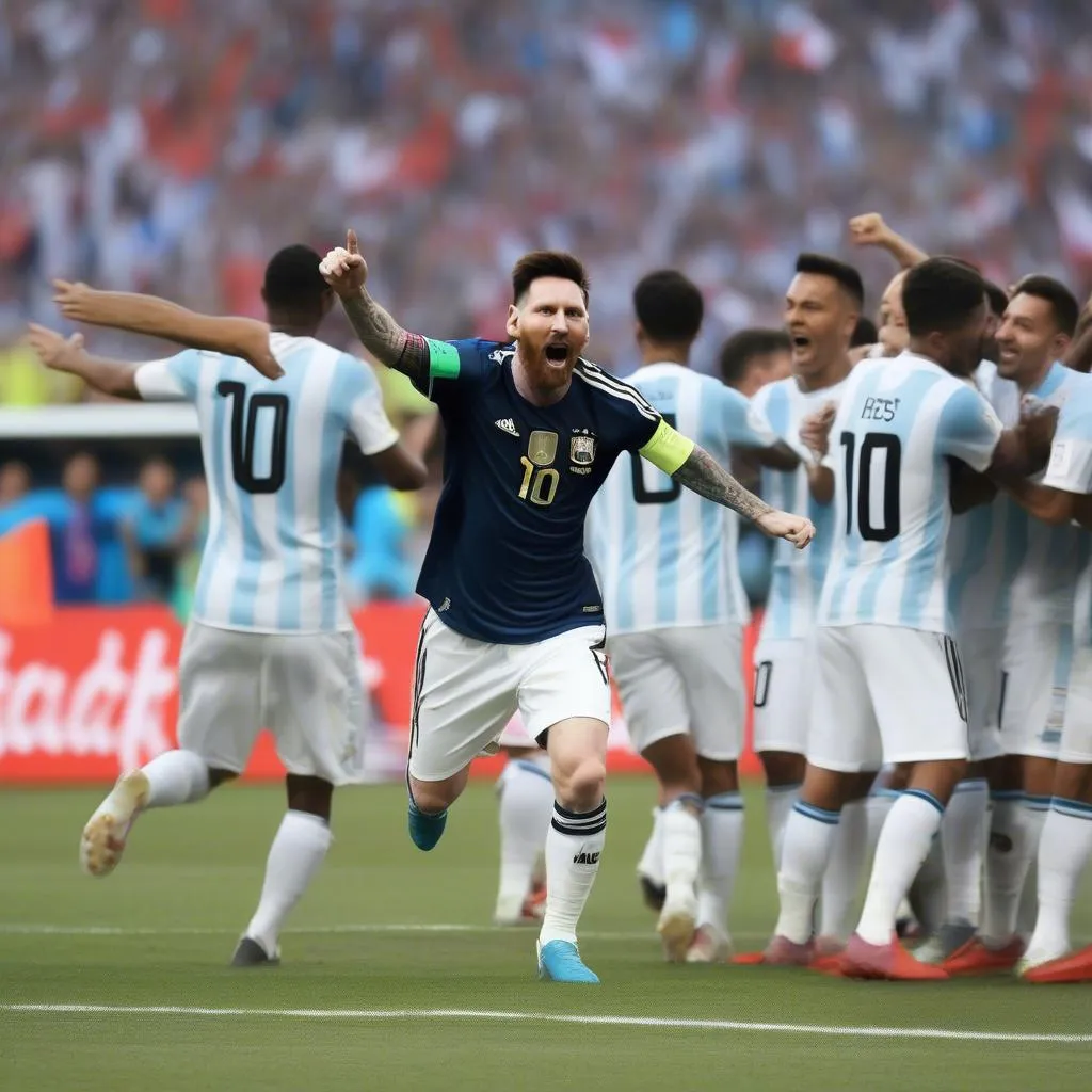 Messi ghi bàn trong World Cup 2018 