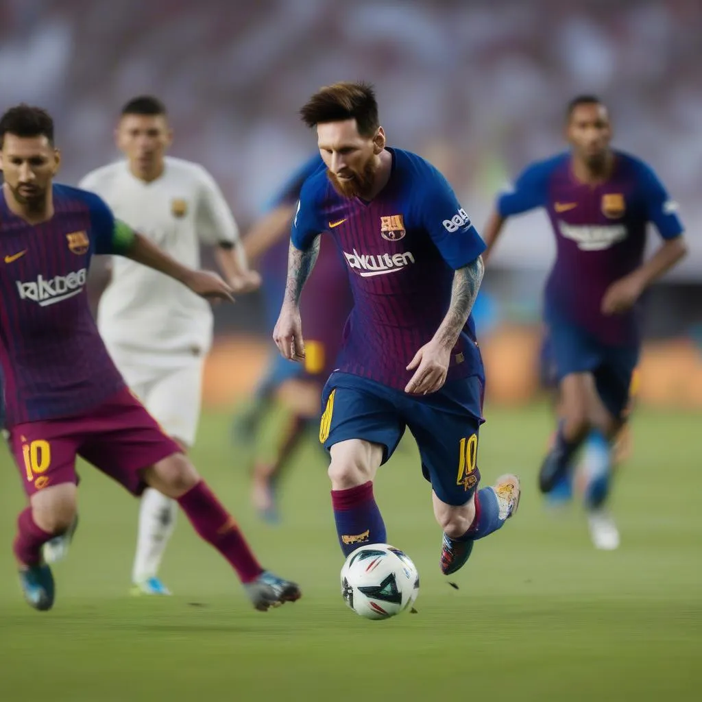 Messi xử lý bóng