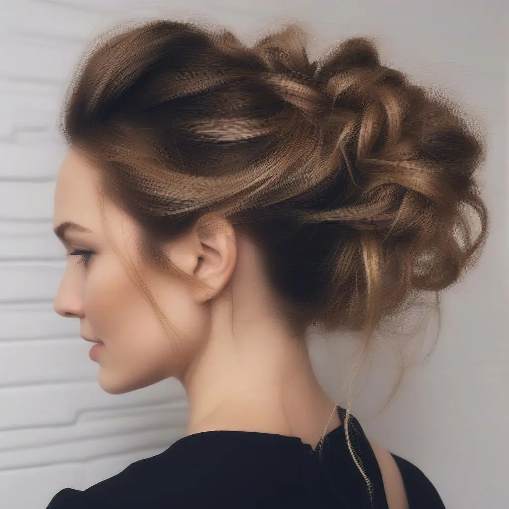 Hướng dẫn tạo kiểu messy loose updos