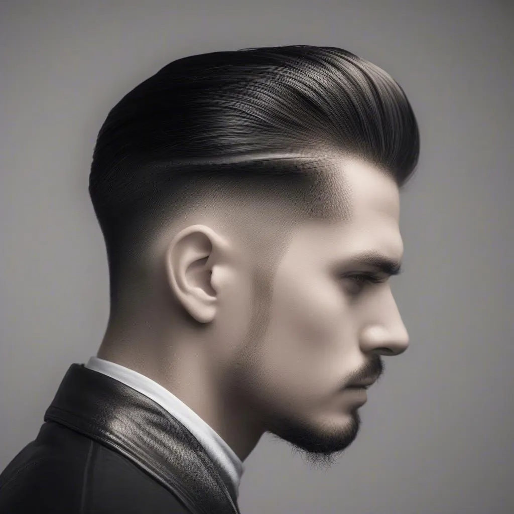 Kiểu tóc Messy Slick Back Pompadour