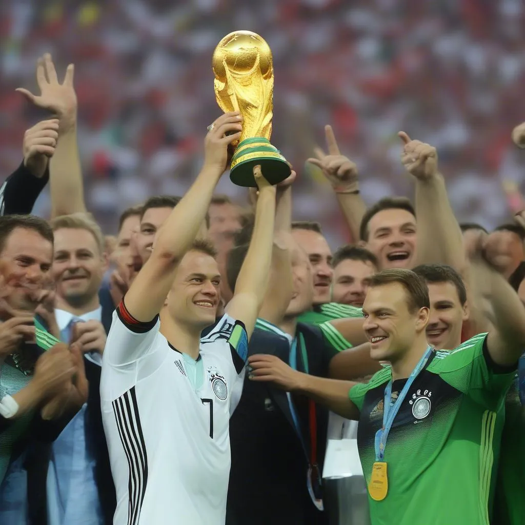 Neuer cùng Đội tuyển Đức vô địch World Cup 2014