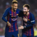 Neymar và Messi trong màu áo Barcelona