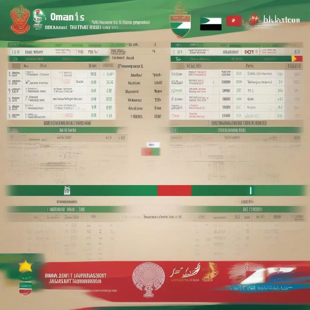 Lịch thi đấu trận đấu Oman vs Tajikistan