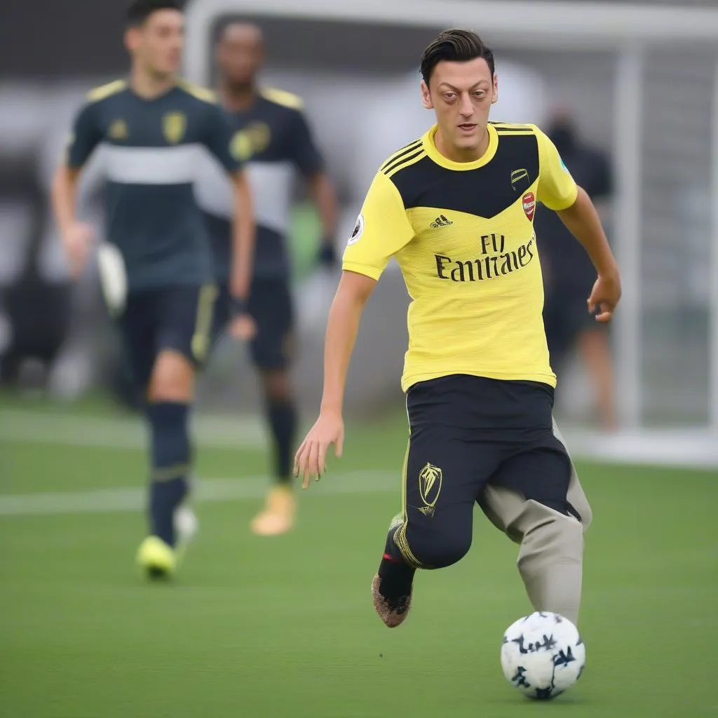 Ozil chuyền bóng