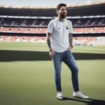 Messi diện quần jean trên sân cỏ