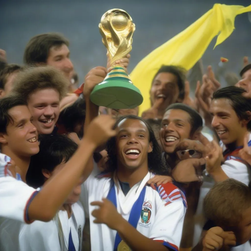 Ronaldinho nâng cúp vô địch U17 World Cup