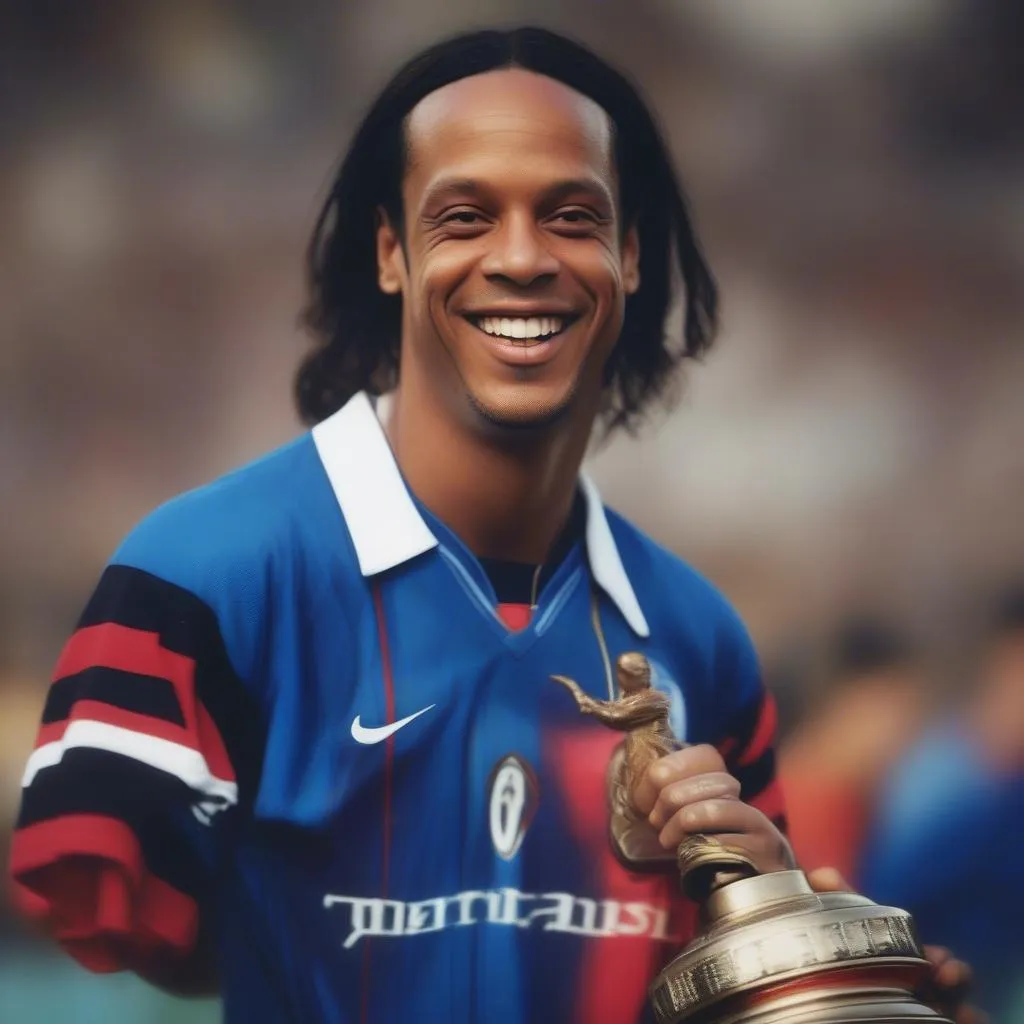 Ronaldinho cười tươi