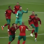 Ronaldo ăn mừng bàn thắng