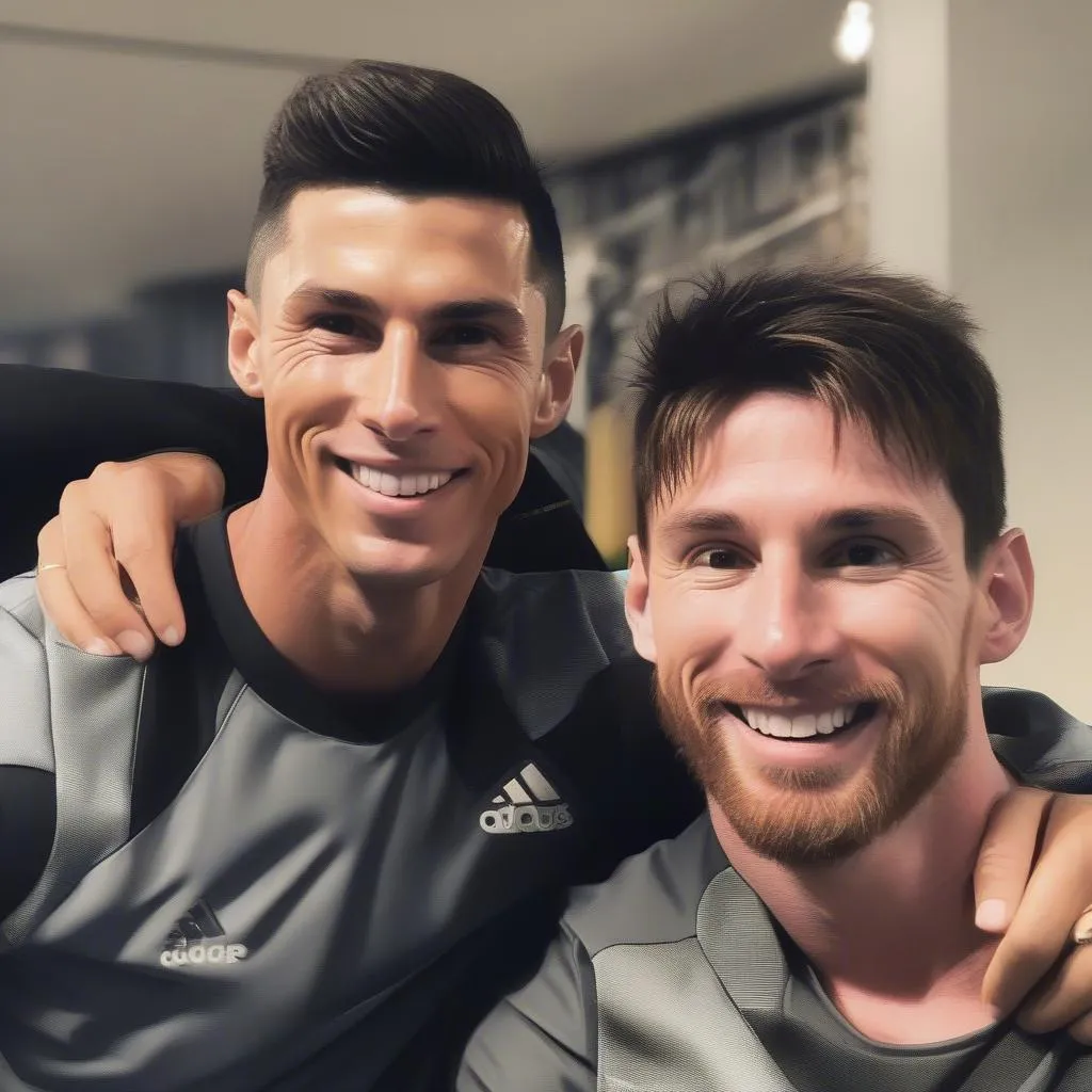 Ronaldo Messi Cười Nhau