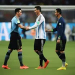 Ronaldo và Messi bắt tay