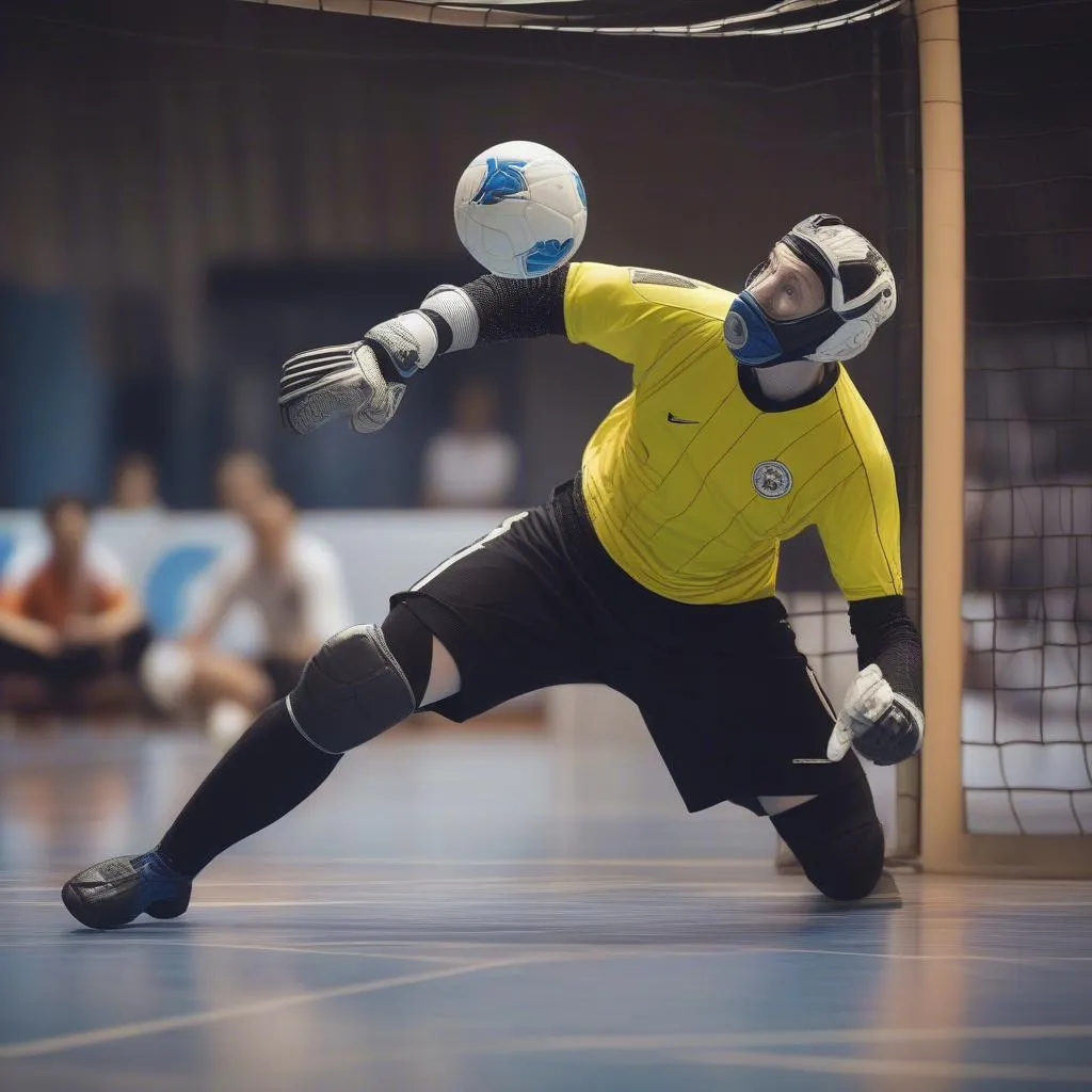 Thủ môn futsal cản phá