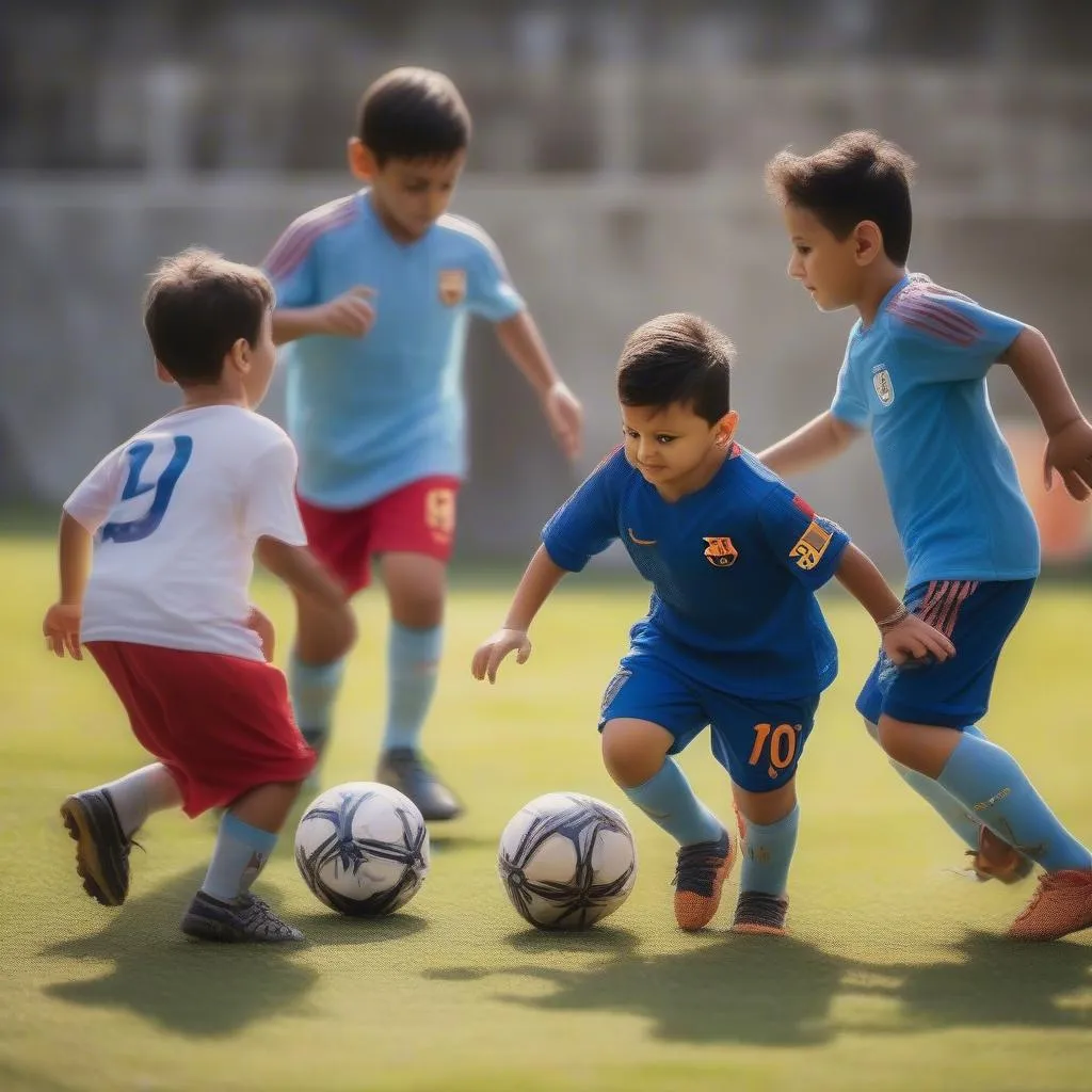 Thiago Messi thể hiện kỹ thuật điêu luyện