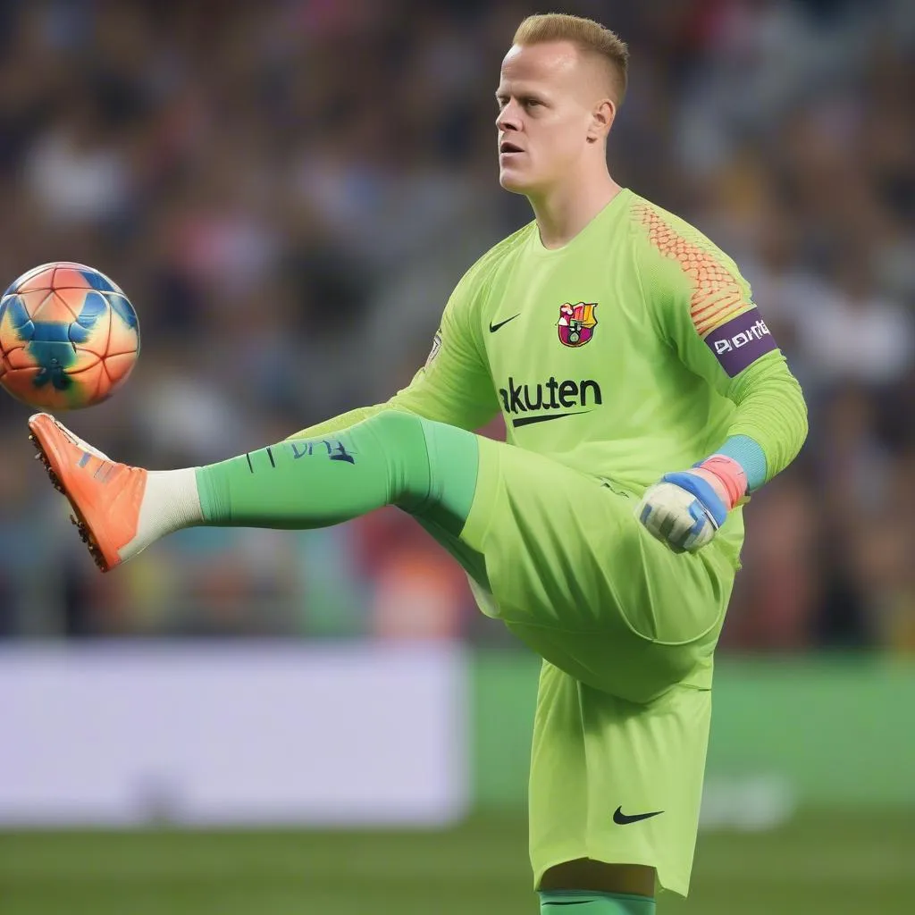 Ter Stegen thể hiện sự kiên định trong màu áo Barca mùa giải 2019