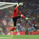 Thibaut Courtois trong trận đấu tại World Cup 2018