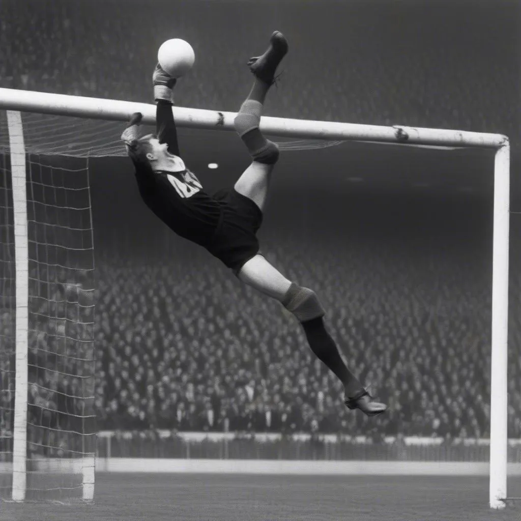 Lev Yashin trong một pha cứu thua ngoạn mục