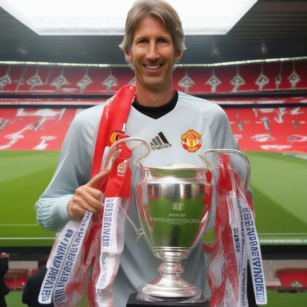 Edwin Van Der Sar trong màu áo Manchester United