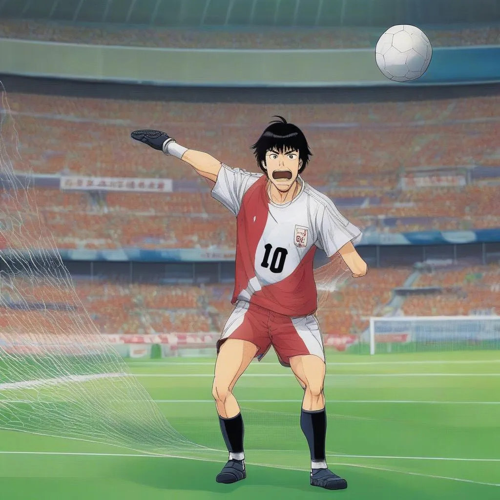 Thủ môn Wakabayashi Genzo trong Captain Tsubasa