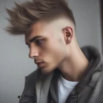 Kiểu tóc nam Messy Faux Hawk High Fade