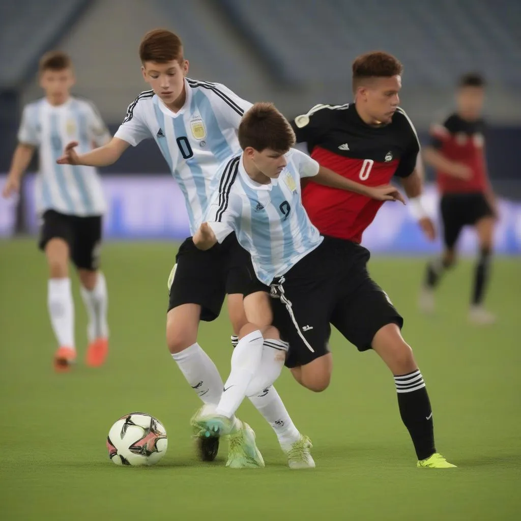 U17 Argentina sử dụng kỹ thuật tinh tế trong trận đấu với U17 Ba Lan